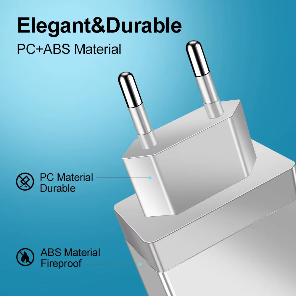 EU/US Plug USB Charger Quick Charge 3.0 for Phone Adapter for Iphone 15 Pro Max Tablet Portable Wall Mobile Charger Fast Charger