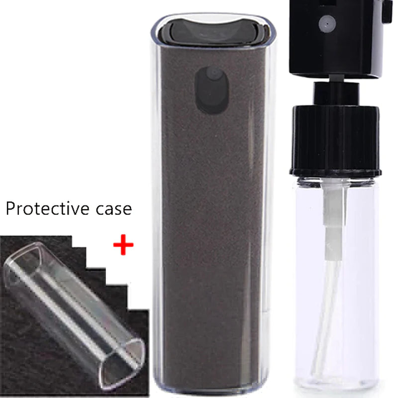 2In1 Microfiber Screen Cleaner Spray Bottle Set Mobile Phone Ipad Computer Microfiber Cloth Wipe Iphone Cleaning Glasses Wipes
