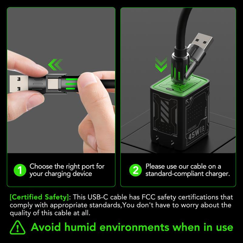 Mfish Armored Dragon I 4-In-1 Multi 240W Fast Charging Cable with USB a Type C Lightning for Iphone17&Samsung Laptops Charger