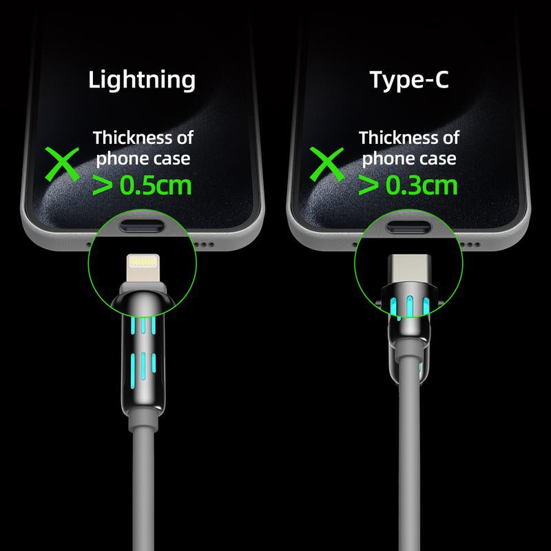 Mfish Armored Dragon I 4-In-1 Multi 240W Fast Charging Cable with USB a Type C Lightning for Iphone17&Samsung Laptops Charger