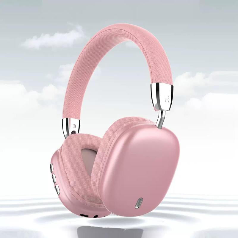 New Wireless Headset, Hifi Clear Call, Comfortable Fit with Head, Foldable, Rotatable, Stretchable. Compatible with Mobile Phones, Computers, MP3 and Other Devices. Wireless Headphones (Pink),Tiktokshopbacktoschool,Christmas Decorations,Black Friday Deals
