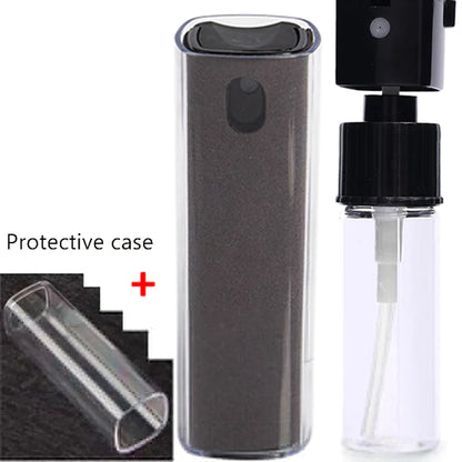 2In1 Microfiber Screen Cleaner Spray Bottle Set Mobile Phone Ipad Computer Microfiber Cloth Wipe Iphone Cleaning Glasses Wipes